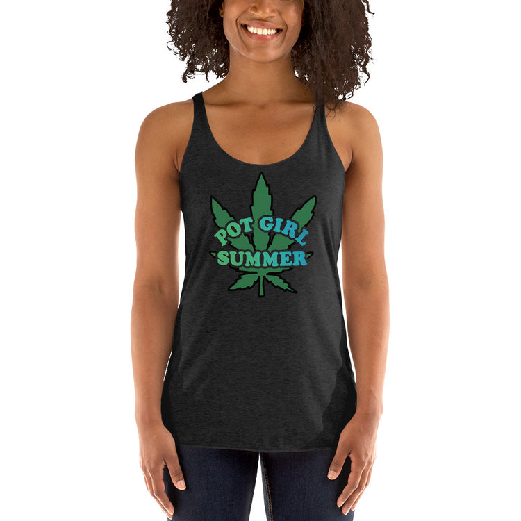 Pot Girl Summer Women's Racerback Tank Top - Fandom-Made