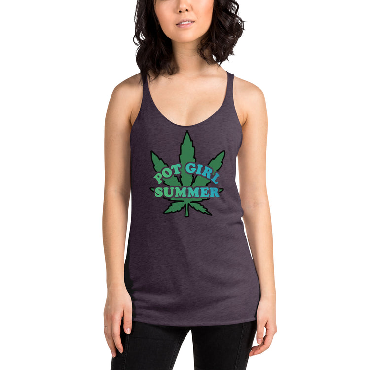 Pot Girl Summer Women's Racerback Tank Top - Fandom-Made