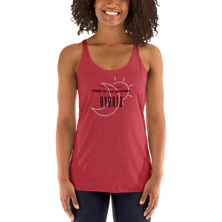 The Original Hybrid Women's Tri-Blend Racerback Tank Top - Fandom-Made