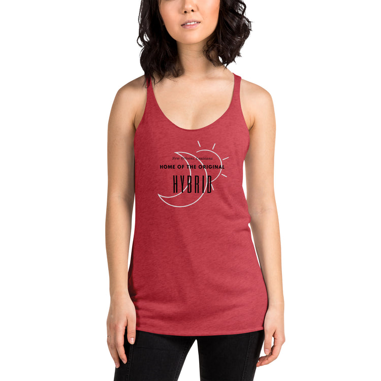 The Original Hybrid Women's Tri-Blend Racerback Tank Top - Fandom-Made