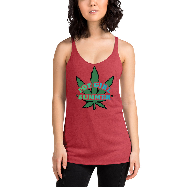 Pot Girl Summer Women's Racerback Tank Top - Fandom-Made