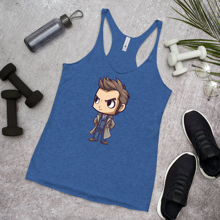 The 10th Doctor Tri-Blend Women's Racerback Tank Top - Fandom-Made