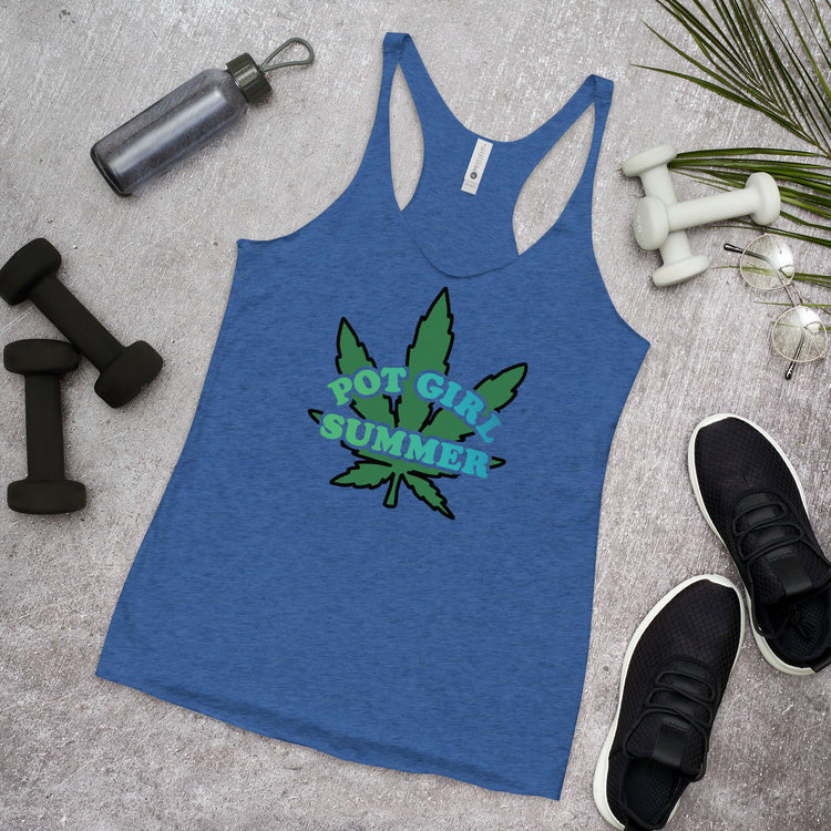 Pot Girl Summer Women's Racerback Tank Top - Fandom-Made