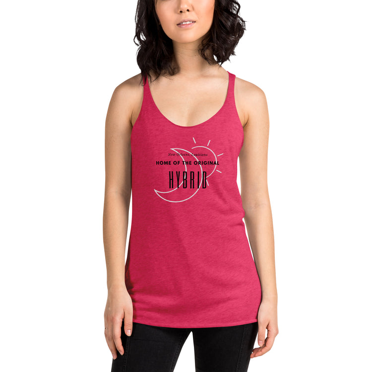 The Original Hybrid Women's Tri-Blend Racerback Tank Top - Fandom-Made