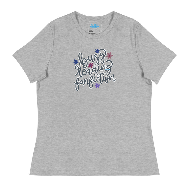 Busy Reading Fan Fiction Women's Relaxed T-Shirt - Fandom-Made