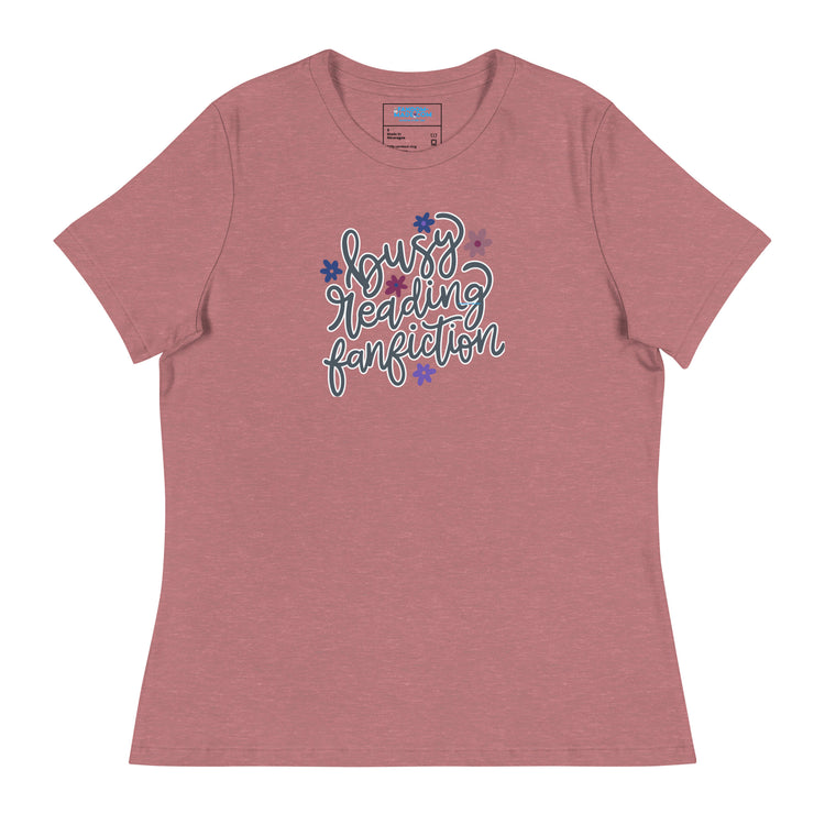 Busy Reading Fan Fiction Women's Relaxed T-Shirt - Fandom-Made