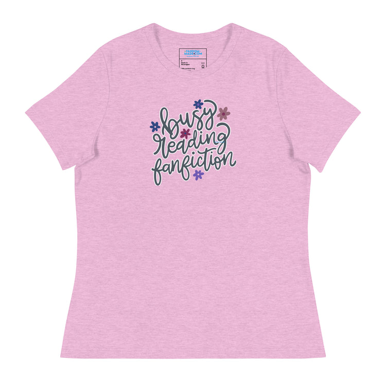 Busy Reading Fan Fiction Women's Relaxed T-Shirt - Fandom-Made