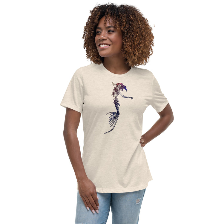 Mermaid Skeleton Women's Relaxed T-Shirt - Fandom-Made