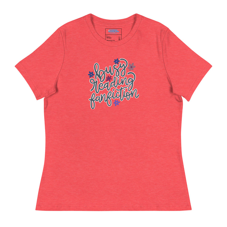 Busy Reading Fan Fiction Women's Relaxed T-Shirt - Fandom-Made