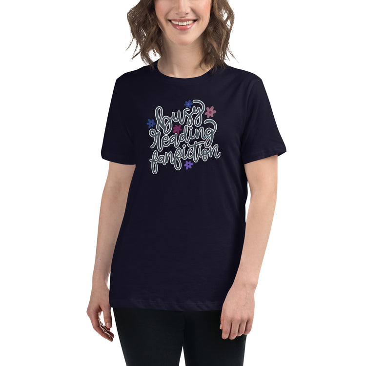 Busy Reading Fan Fiction Women's Relaxed T-Shirt - Fandom-Made