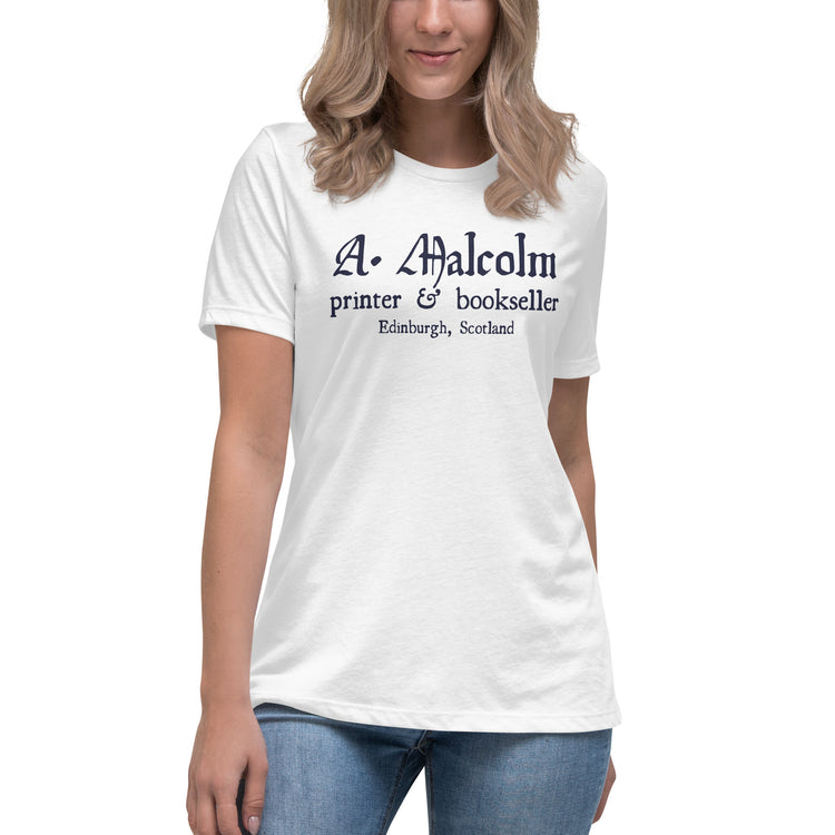 A. Malcolm Printer Women's Relaxed T-Shirt - Fandom-Made