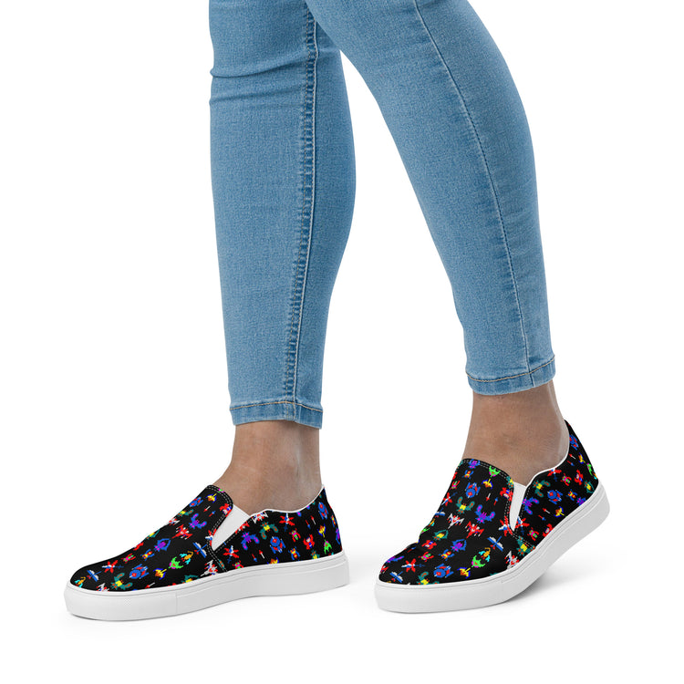 Galaga Women’s Slip-On Canvas Shoes - Fandom-Made