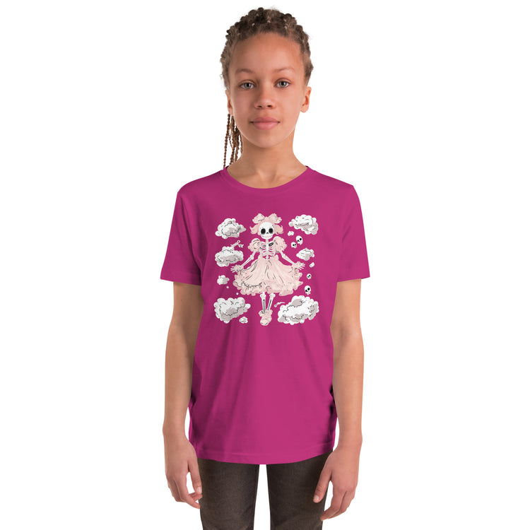 Coquette Skeleton Youth Tee - Fandom-Made
