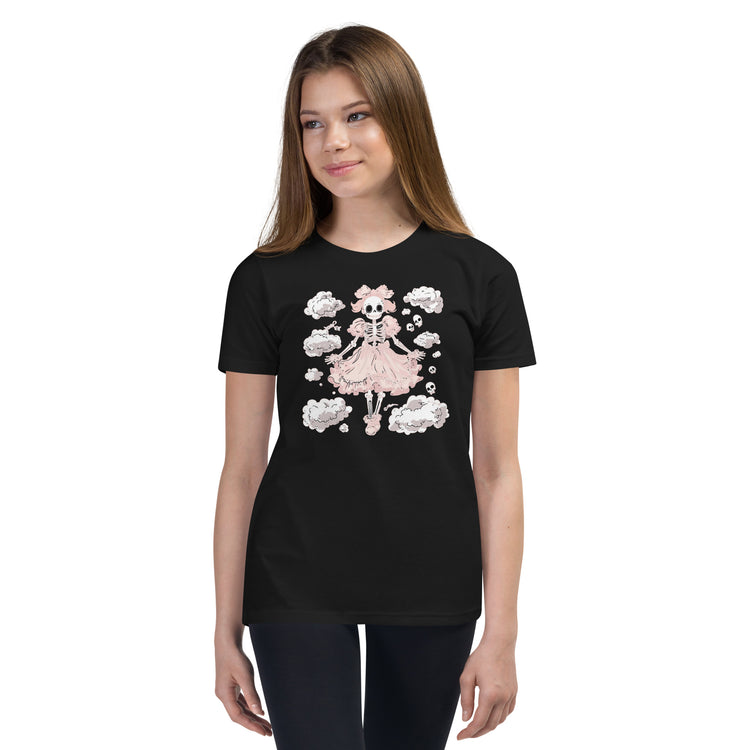 Coquette Skeleton Youth Tee - Fandom-Made
