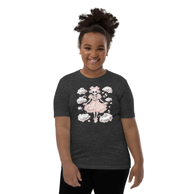Coquette Skeleton Youth Tee - Fandom-Made