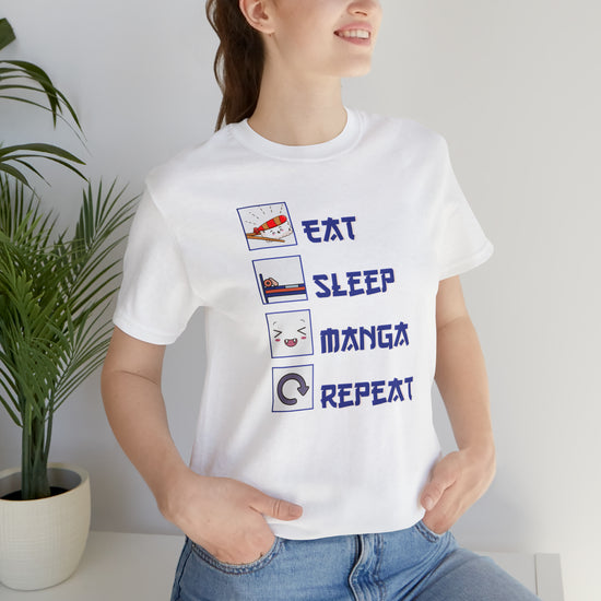Eat, Sleep, Manga Tee - Fandom-Made