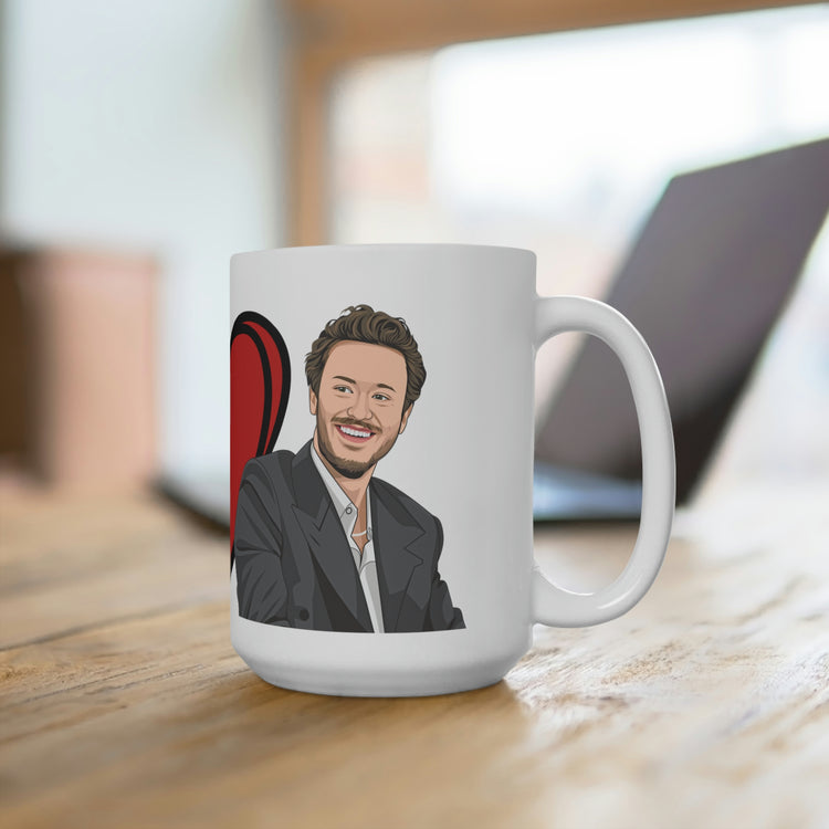 Peace, Love, Joseph Quinn Ceramic Mug - Fandom-Made