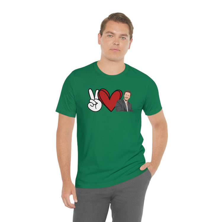 Peace, Love, Joseph Quinn Tee - Fandom-Made