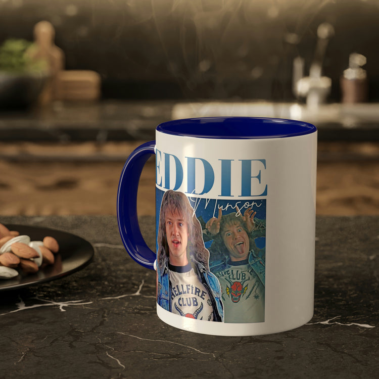 Eddie Munson Collage Mug, 11oz - Fandom-Made