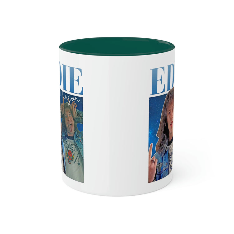 Eddie Munson Collage Mug, 11oz - Fandom-Made
