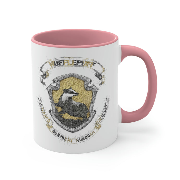 Hufflepuff Drawing Accent Coffee Mug - Fandom-Made