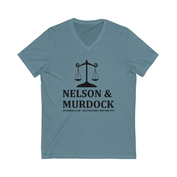 Nelson & Murdock Short Sleeve V-Neck Tee - Fandom-Made