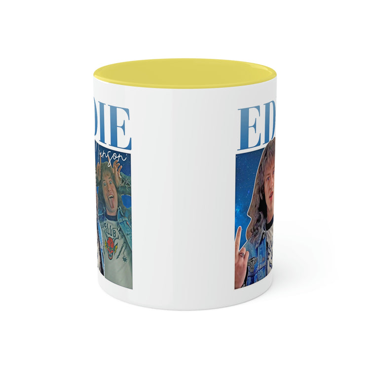Eddie Munson Collage Mug, 11oz - Fandom-Made