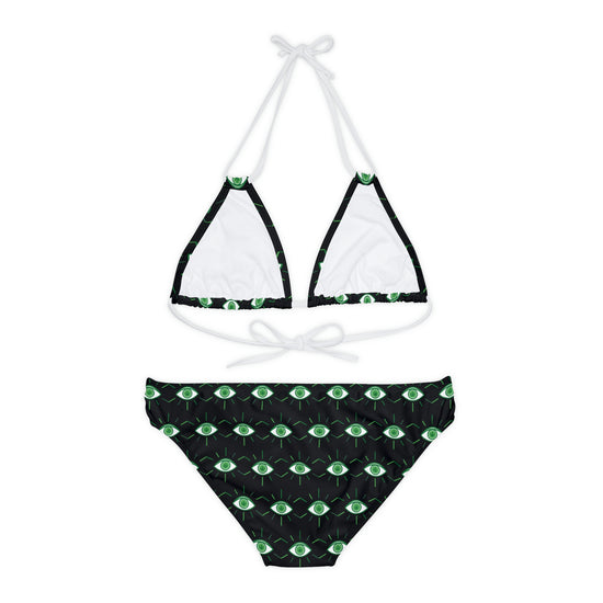 Pot Leaf Third Eye Strappy Bikini Set - Fandom-Made