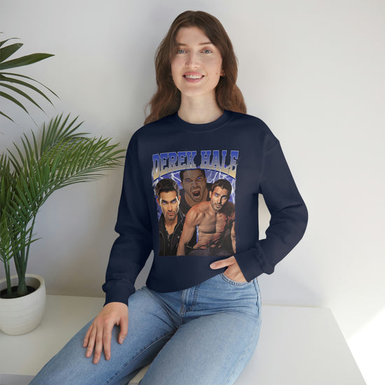 Derek Hale Crewneck Sweatshirt (shirtless collage) - Fandom-Made