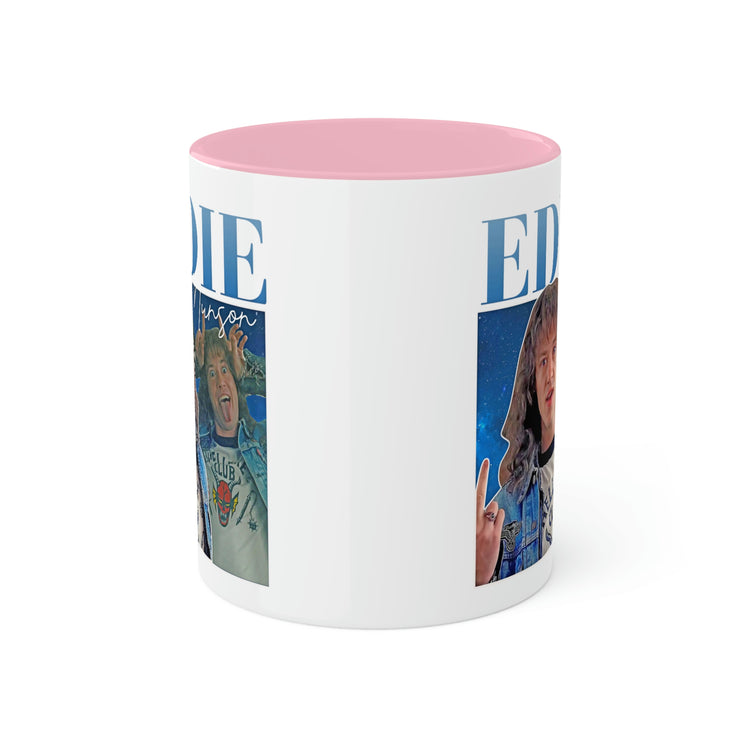 Eddie Munson Collage Mug, 11oz - Fandom-Made