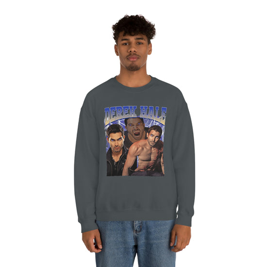 Derek Hale Crewneck Sweatshirt (shirtless collage) - Fandom-Made