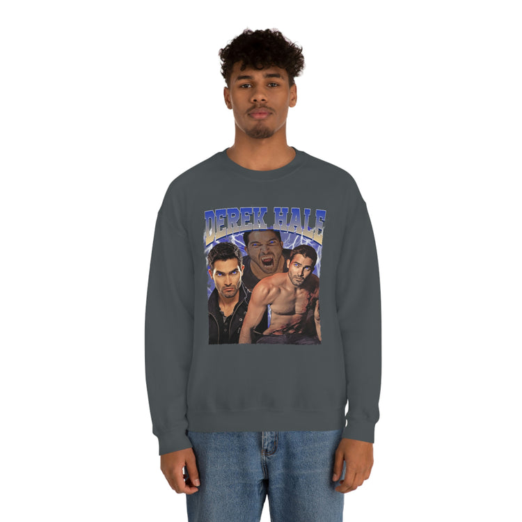 Derek Hale Crewneck Sweatshirt (shirtless collage) - Fandom-Made