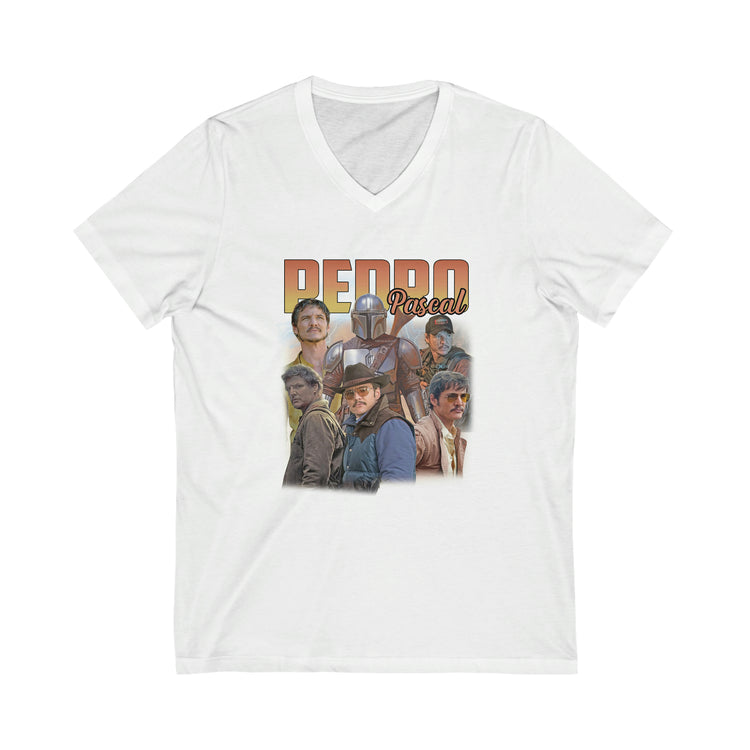 Pedro Pascal Unisex V-Neck Tee - Fandom-Made