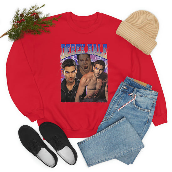 Derek Hale Crewneck Sweatshirt (shirtless collage) - Fandom-Made