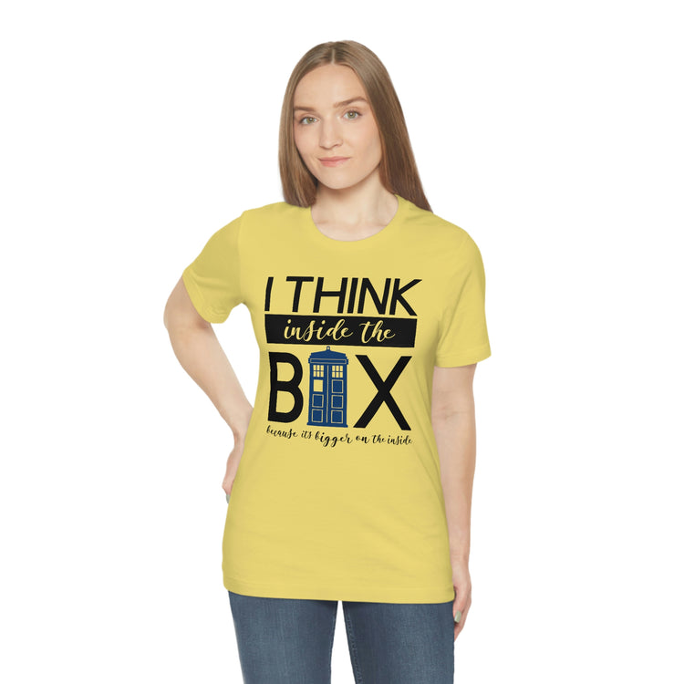 Doctor Who Unisex Jersey Short Sleeve Tee - I think Inside The Box - Fandom-Made