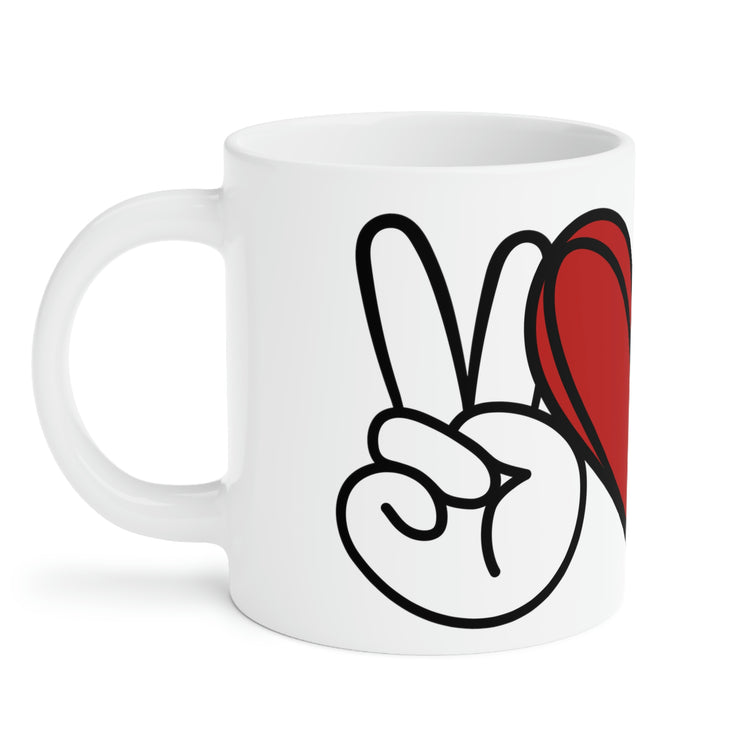 Peace, Love, Joseph Quinn Ceramic Mug - Fandom-Made