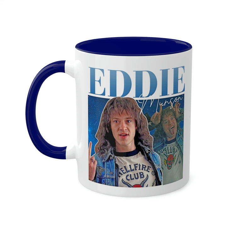 Eddie Munson Collage Mug, 11oz - Fandom-Made