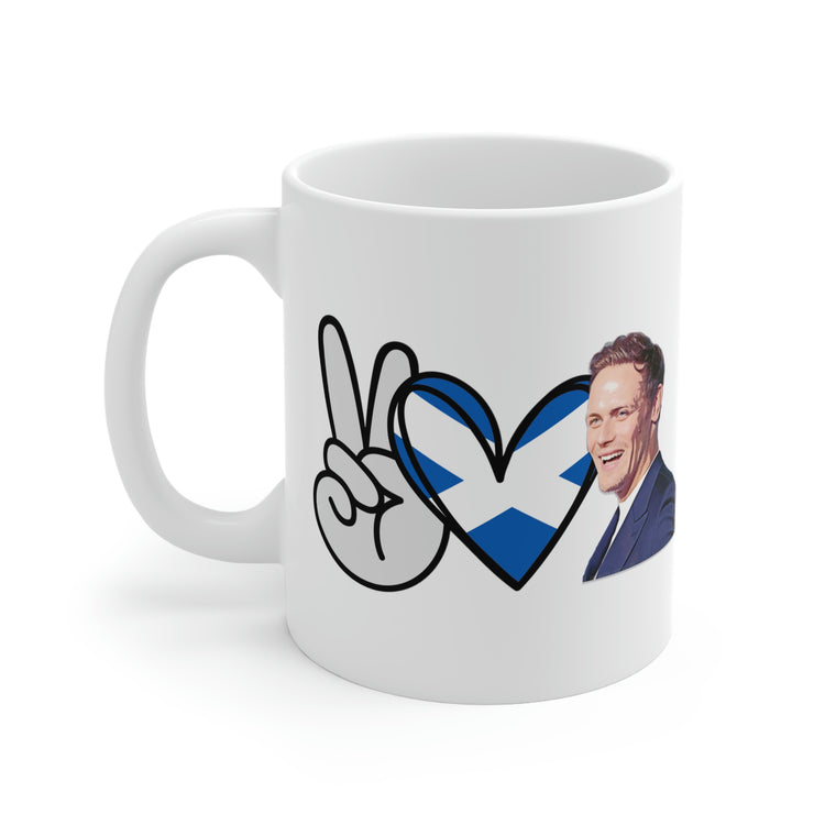 Peace, Love, Sam Heughan Mugs - Fandom-Made