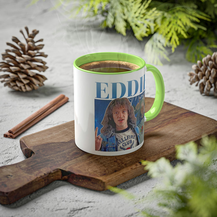 Eddie Munson Collage Mug, 11oz - Fandom-Made