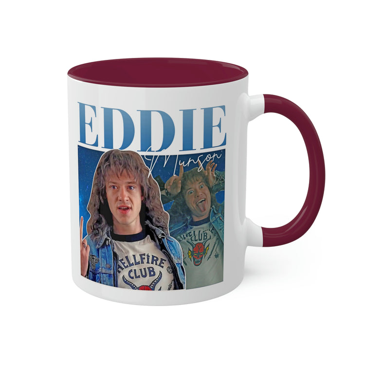Eddie Munson Collage Mug, 11oz - Fandom-Made