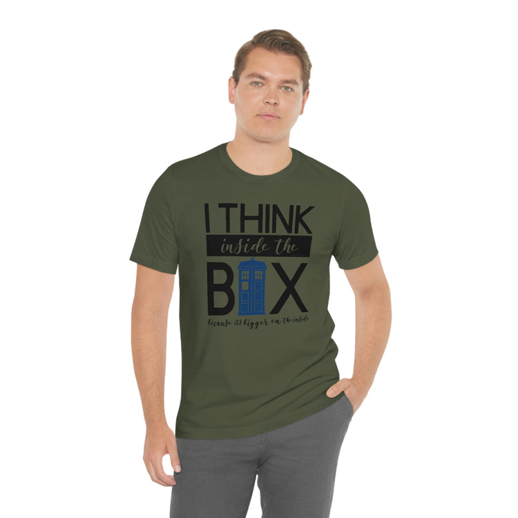 Doctor Who Unisex Jersey Short Sleeve Tee - I think Inside The Box - Fandom-Made