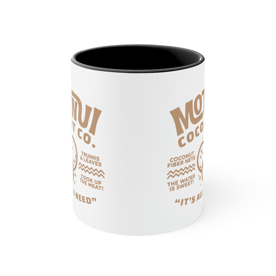 Motunui Coconut Co. Colorful Accent Mugs, 11oz - Fandom-Made