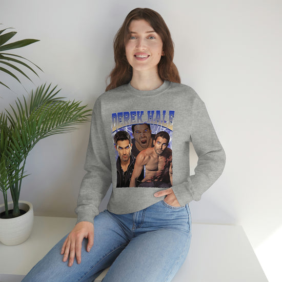 Derek Hale Crewneck Sweatshirt (shirtless collage) - Fandom-Made