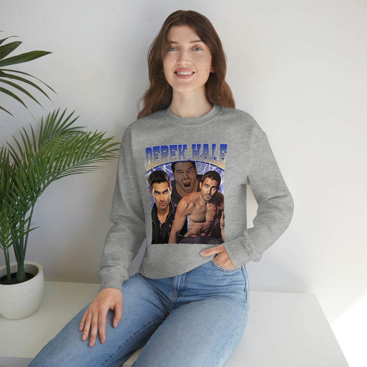 Derek Hale Crewneck Sweatshirt (shirtless collage) - Fandom-Made