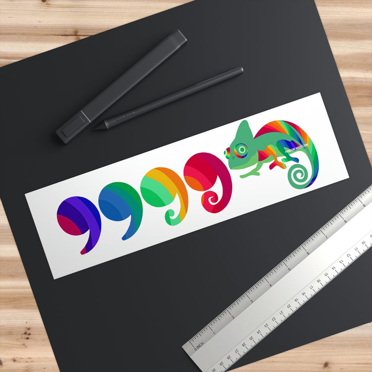 Comma Comma Comma Chameleon Bumper Stickers - Fandom-Made