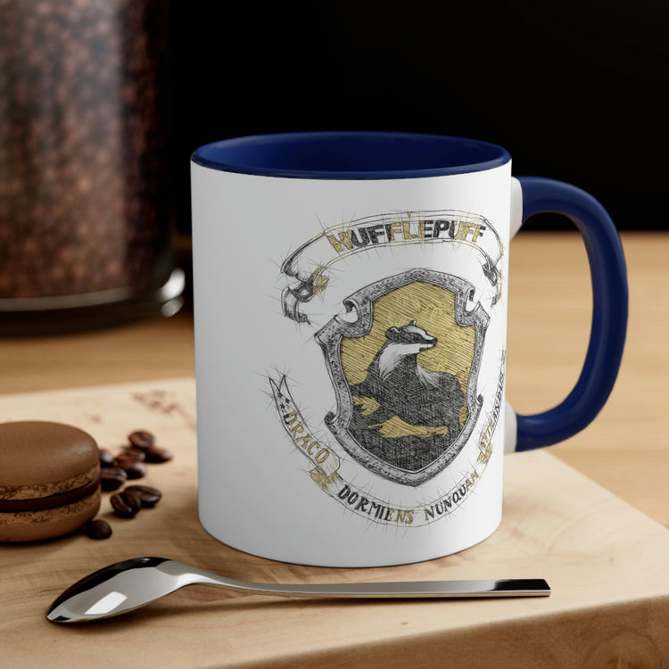 Hufflepuff Drawing Accent Coffee Mug - Fandom-Made