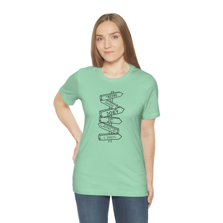 *NSync (names) Short Sleeve Tee - Fandom-Made