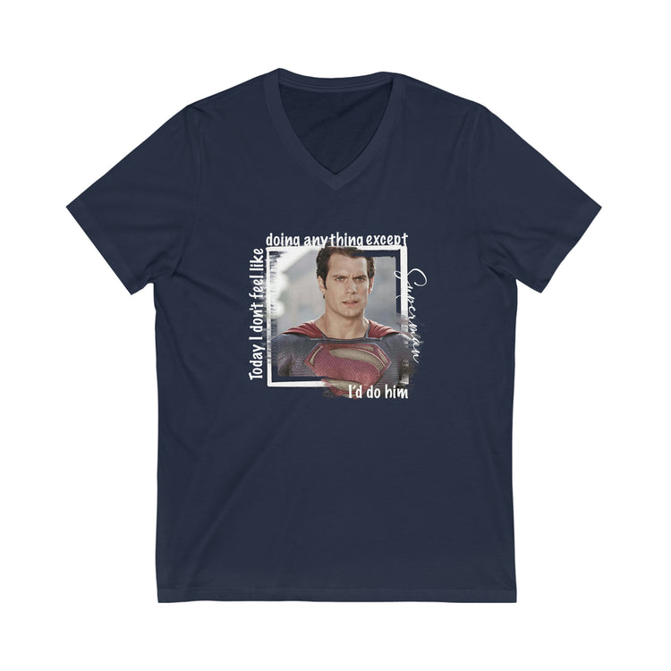 Superman, Henry Cavill Short Sleeve V-Neck Tee - Fandom-Made