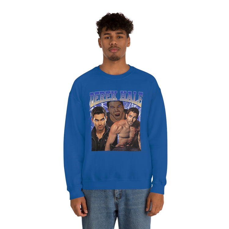 Derek Hale Crewneck Sweatshirt (shirtless collage) - Fandom-Made