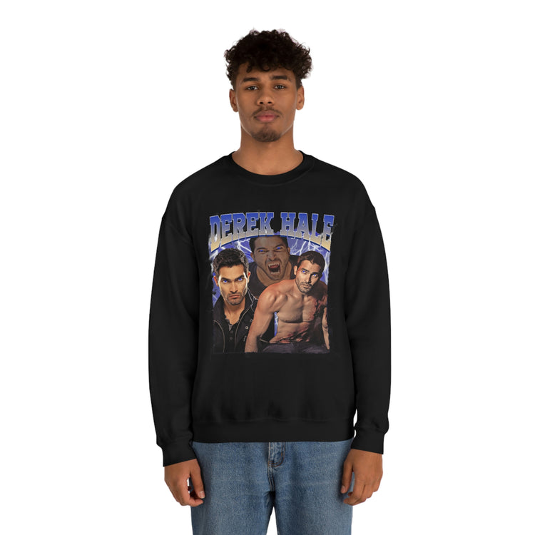 Derek Hale Crewneck Sweatshirt (shirtless collage) - Fandom-Made